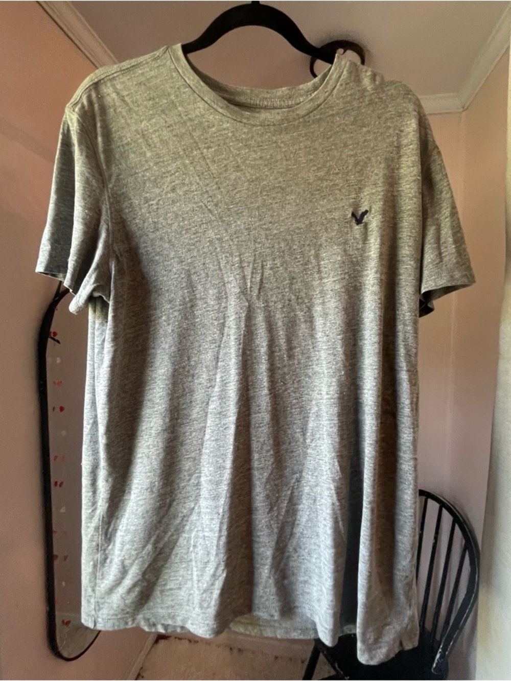 American Eagle Outfitters Gray Heather Crew Neck Short Sleeve Tee